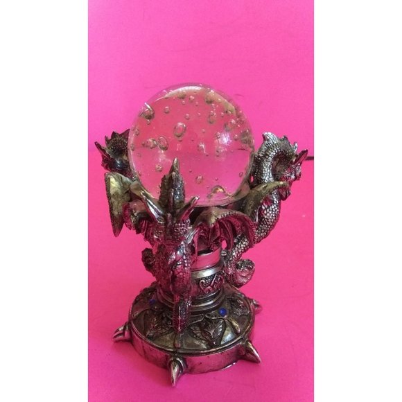Design Toscano Dragons of Corfu Castle Mystic glass globe 5.5" h x 4" w - Picture 2 of 4